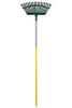 Arcadius Garden 25 Fixed Tine Leaf Rake and Tines Leaf Rake, 48" Aluminum Handle