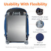 Amazon Basics Travel Backpack, Carry-On with 40L Expandable Storage - Navy