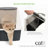 CATIT AIRSIFT CAT LITTER PAN, LARGE - GRAY WHITE