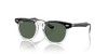 RAY-BAN JUNIOR 715871 45-18-130 BLACK ON TRANSPARENT DARK GREEN LENS