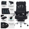 Efomao Executive Office Chair, Soft-Cushioned Computer Chair with Foot Rest