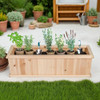 SHINE COMPANY RECTANGLE CEDAR RAISED GARDEN BED BOX PLANTER 5103N - NATURAL