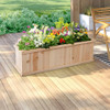 SHINE COMPANY RECTANGLE CEDAR RAISED GARDEN BED BOX PLANTER 5103N - NATURAL