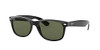 RB2132 RAY-BAN UNISEX NEW WAYFARER SQUARE NON POLORIZED BLACK/GREEN - 55 MM