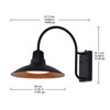 LUTEC 12" OUTDOOR WALL LIGHT - BLACK