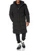 AMAZON ESSENTIALS MENS HOODED LONG PUFFER COAT - SIZE 6X-LARGE - BLACK