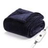 Sunbeam Royal Posh Velvet Heated Throw Electric Blanket 50" x 60" - Admiral Blue