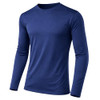 GALAXY BY HARVIC MEN LONG SLEEVE MOISTURE-WICKING CREW TEE, LARGE - NAVY New