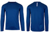 GALAXY BY HARVIC MEN LONG SLEEVE MOISTURE-WICKING CREW TEE, LARGE - NAVY New