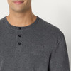 AMAZON ESSENTIALS DEMI'S PICK MEN'S RELAXED FIT HENLEY LARGE CHARCOAL HEATHER New