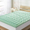Mellow 5-Zone Memory Foam Mattress Topper Dorm Essentials Twin XL - GREEN New