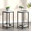 WiberWi Round Side Table Set of 2, Modern Nightstand End Table New