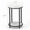 WiberWi Round Side Table Set of 2, Modern Nightstand End Table New
