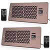 MATULSA Register Booster Fan 2-Pack, 4" x 10" Register, Remote Control - Bronze