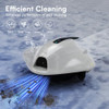 POOLMR CORDLESS ROBOTIC POOL CLEANER - ABOVE GROUND POOL VACUUM - WHITE/BLACK