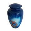 DESIGN GALLERY CREMATION URN FOR HUMAN ASHES FUNERAL URN MEMORIAL URN - BLUE