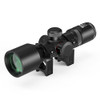 UUQ 3-9X40 COMPACT RIFLE SCOPE RED/GREEN ILLUMINATED RETICLE, BLACK