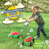 Maxx Bubbles Deluxe Bubble Lawn Mower Toy – 4oz Bubble Solution | 320177, Red