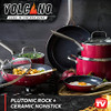 CC004692-001 RED VOLCANO TEXTURED CERAMIC NONSTICK, 14 PIECE COOKWARE SET