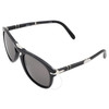 PERSOL MEN'S STEVE MCQUEEN AVIATOR - BLACK FRAME DARK GRAY LENSES, 54-21-140 3N