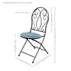 Sunnydaze Mosaic Tile Folding Bistro Chairs with Iron Frame - Set of 2