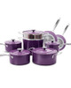 NUWAVE LUX 13-PIECE PREMIUM COOKWARE COLLECTION - EGGPLANT