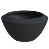 LeisureMod Basalt Tall Planter Fiberstone MgO Clay 20 24 28 31 Black VP15BL