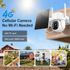 NOAHEYE 4G LTE CELLULAR SOLAR SECURITY CAMERA WIRELESS OUTDOOR NO WIFI WHITE