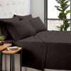 KATHY IRELAND BAMBOO COOLING 6 PIECE SHEET SET WITH DEEP POCKETS - FULL - BROWN New