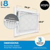 SIMPLY 20X25X4 AIR FILTER, MERV 8, MPR 600, 1 PACK, FURNACE AIR FILTER FOR HVAC New