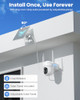VIZIUUY SOLAR SECURITY CAMERAS WIRELESS 3MP PAN TILT 360°WIFI VZ-3PT2 - WHITE