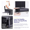 SWEET HOME COLLECTION GRANDSTAND CHAIR FOLDING STADIUM SEAT WITH BACK - BLACK