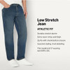 AMAZON ESSENTIALS MEN'S LOW STRETCH ATHLETIC FIT JEANS SIZE: 33WX32L - DARK WASH New