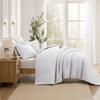KATHY IRELAND 3PC. WAFFLE DOWN ALTERNATIVE COMFORTER SET - KING - WHITE New
