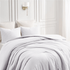 KATHY IRELAND 3PC. WAFFLE DOWN ALTERNATIVE COMFORTER SET - KING - WHITE New
