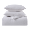 KATHY IRELAND 3PC. WAFFLE DOWN ALTERNATIVE COMFORTER SET - KING - WHITE New