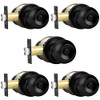 Probrico Matte Black Ball Privacy Interior Door Knob Bed/Bath 5 Pack DL607BKBK New