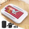 Deeteck Inflatable Toddler Travel Bed 60" Safety Sides Cozy Mattress - Pink