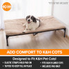 K&H PET PRODUCTS DOG COT PAD PILLOW-TOP COMFORT BED FOR K&H XL ELEVATED DOG BEDS New