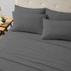 KATHY IRELAND BAMBOO COOLING 6 PIECE SHEET SET DEEP POCKETS - QUEEN - CHARCOAL New