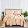 BIBB HOME 2000 COUNT 6-PIECE RAYON BAMBOO SHEET SET CAL KING BLUSH