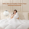 DOWNSTORIA FEATHER DOWN FIBER COMFORTER KING SIZE ULTRA SOFT FABRIC - WHITE