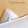 DOWNSTORIA FEATHER DOWN FIBER COMFORTER KING SIZE ULTRA SOFT FABRIC - WHITE