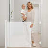 BTXON RETRACTABLE BABY & PET GATE - 55" AUTO LOCK MESH GATES - WHITE New