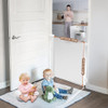 BTXON RETRACTABLE BABY & PET GATE - 55" AUTO LOCK MESH GATES - WHITE New