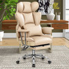 BESTFAIR FAUX LEATHER EXECUTIVE COMPUTER CHAIR - DARK BEIGE