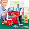 TILE TOWN FIRE STATION MAGNETIC TILES SET, 66 PIECE KIDS MAGNET TOY AGES 3-6 New