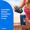 NUTRIBULLET FLIP PORTABLE BLENDER INSULATED CUP CORDLESS - INDIGO