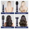 IG INGLAM Hair Dryer Brush Set, 4 in 1, Negative Ion Hair Dryer & Styler Blue