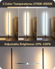 EDISHINE LED CORNER FLOOR LAMP DIMMABLE CORNER LIGHT REMOTE CONTROL - BLACK